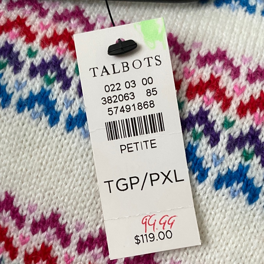 Talbots Multicolor Striped Sweater - Picture 4 of 9